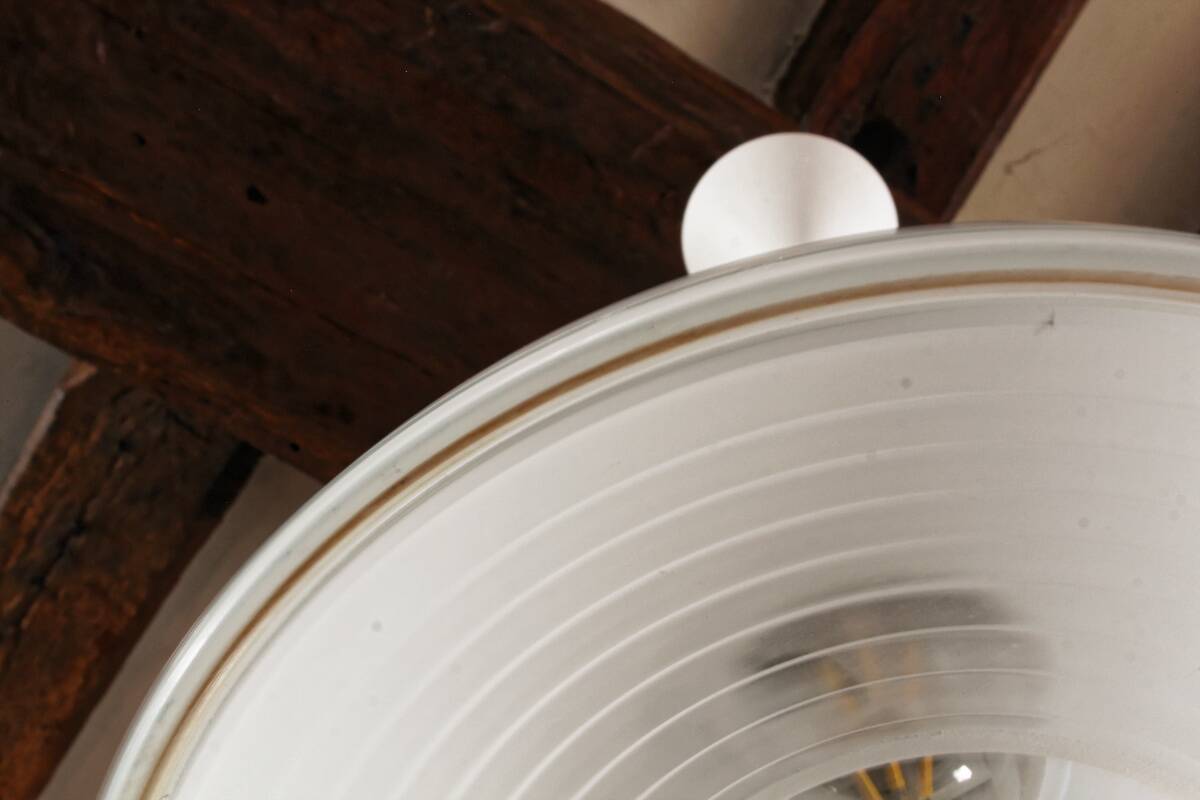 Mathieu Matégot for Holophane, modernist pendant, circa 1955-1960.