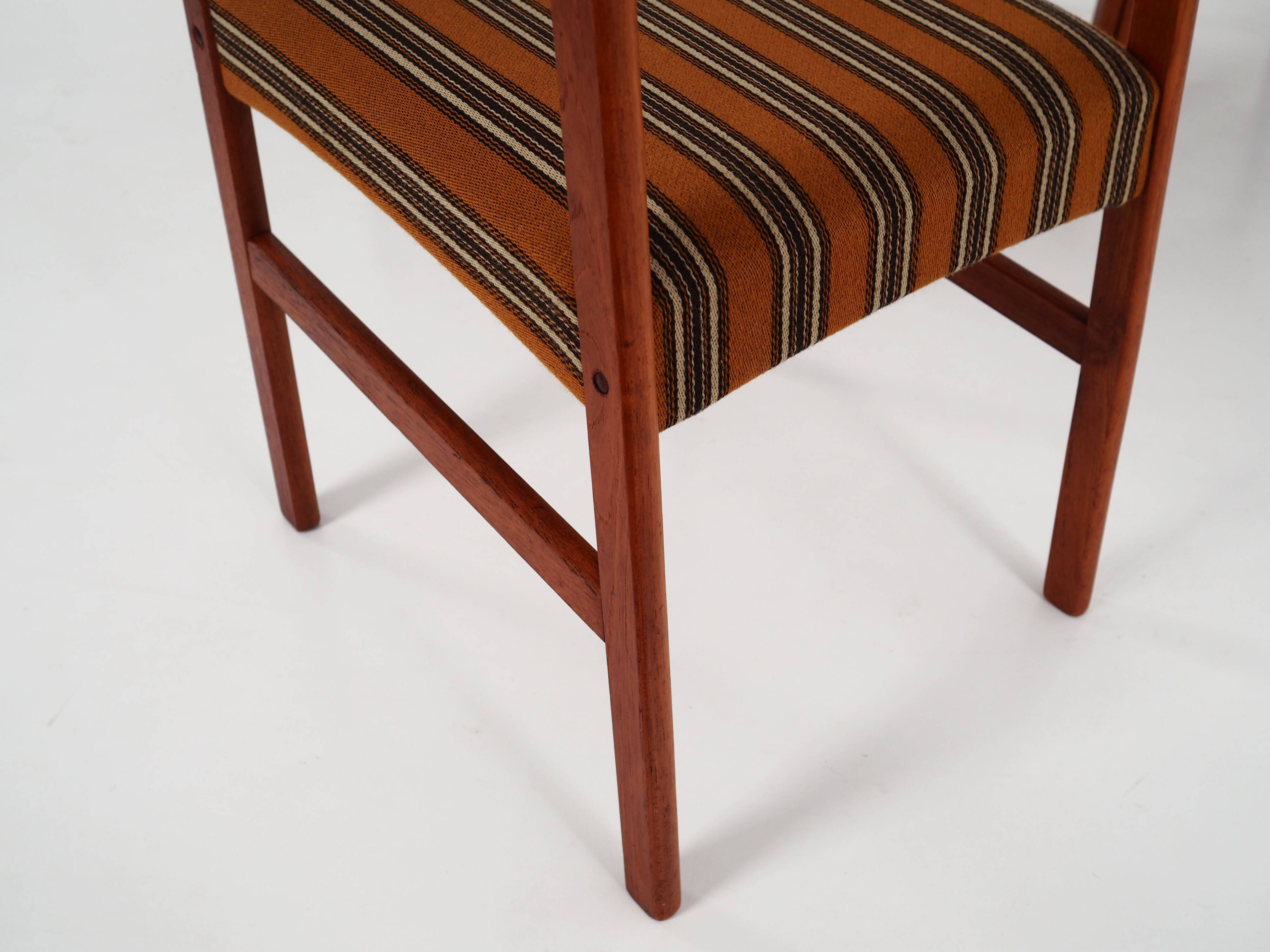 Set of six teak chairs, Danish design, 1970s, production: Denmark