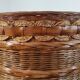 Large vintage wicker and rattan cache pot