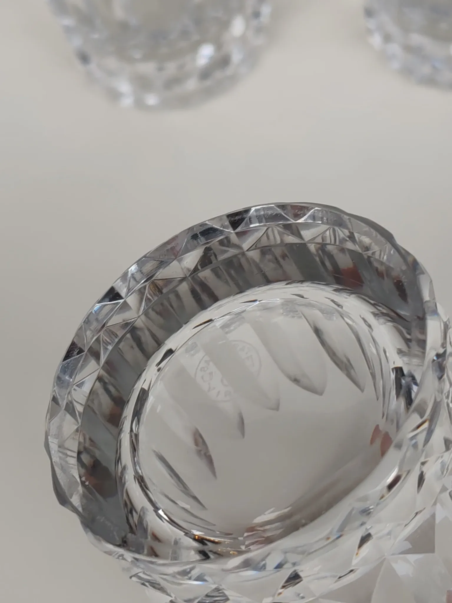 3 large long drink glasses in Baccarat crystal, Piccadilly model.