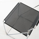 Vintage X-Line chair in enamelled and chromed metal by N.J. Haugesen for Bent Krogh