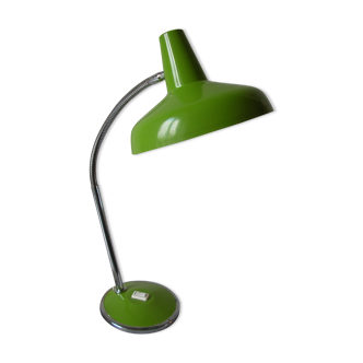 Lampe orientable tige flexible abat jour métal vert pomme rétro