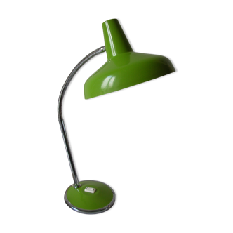 Old large adjustable lamp flexible rod lampshade metal green apple retro
