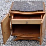 Vintage clear wood bedside table
