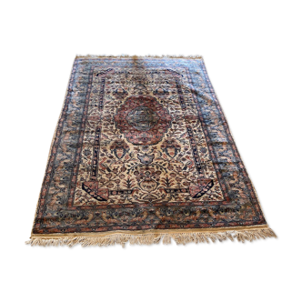Old India Punjab wool carpet on cotton 190 x 124cm