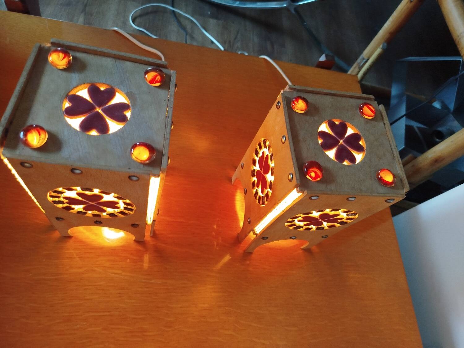 Pair of Otto Eelund Scandinavian lamps – Sweden, 1960s/70s