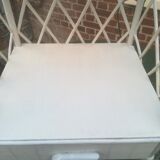 White rattan shelf