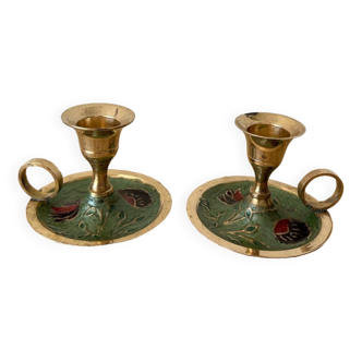 Vintage brass candle holder