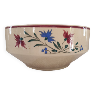 Salad bowl 30s earthenware K&G Lunéville model Denise