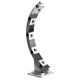 Sculptural space age floor lamp in marble and chrome metal, italian design
