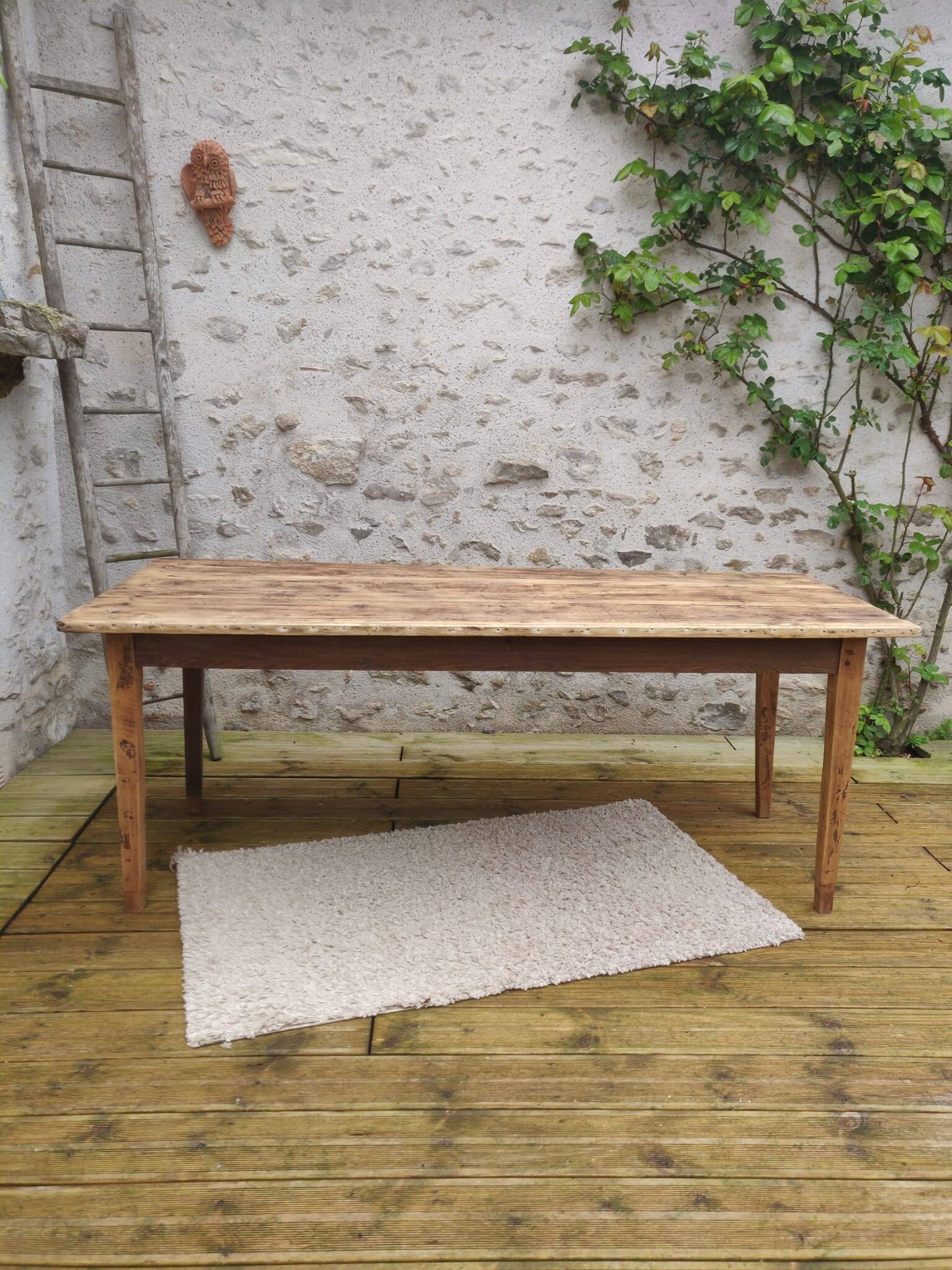Table de ferme 191 cm x74 cm x 74,5 cm
