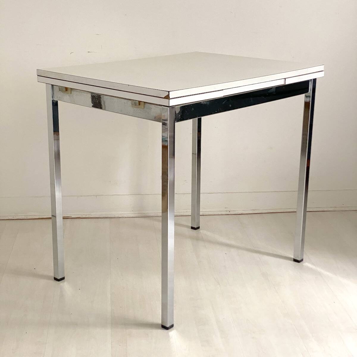 Vintage 1970s white formica extending table