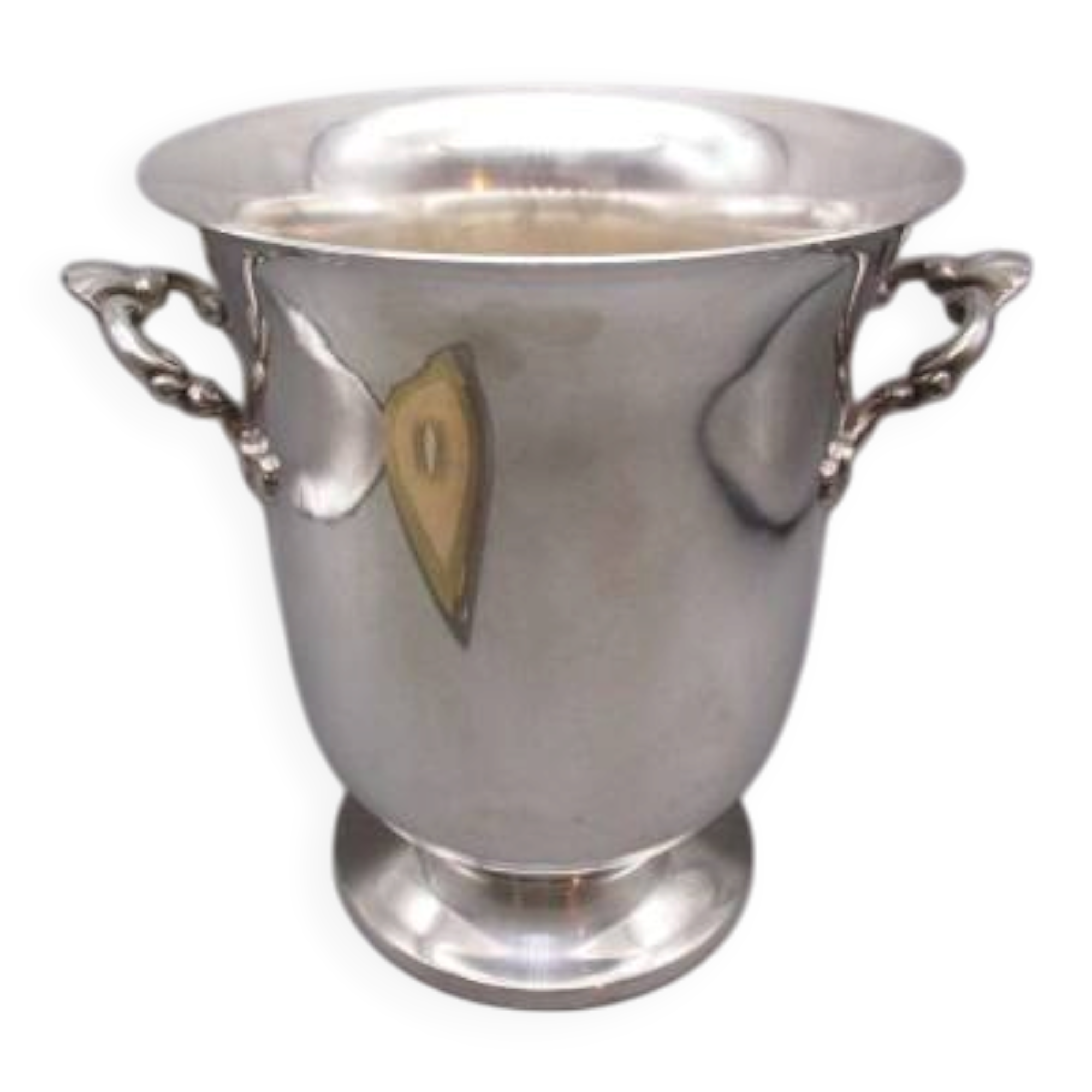 Antique silver-plated champagne bucket in the Médicis style.