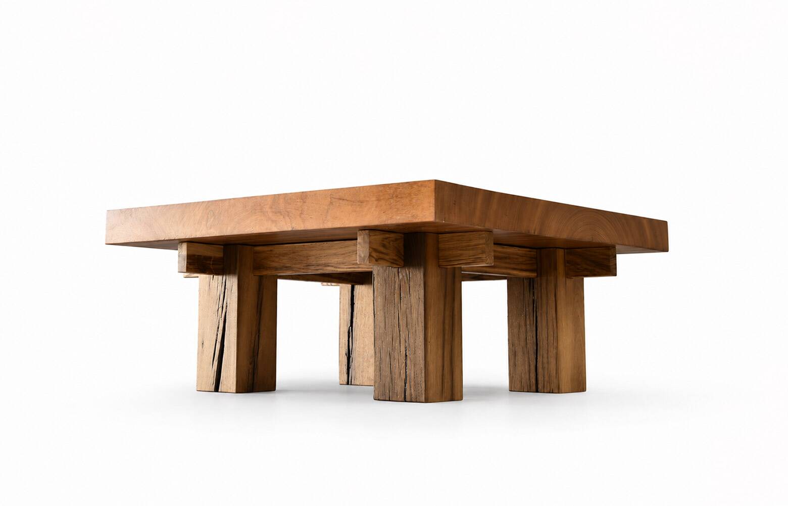 Exotic wood coffee table - model cent-six - timeless design