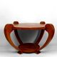 Pedestal Table, Solid Teak Coffee Table, Art Deco Colonial, c. 1930