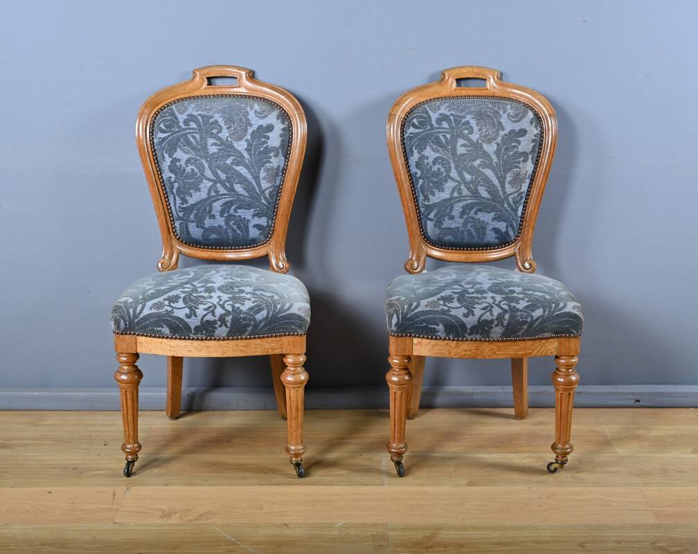 Paire de chaises en chêne, style Louis-Philippe, milieu XXème