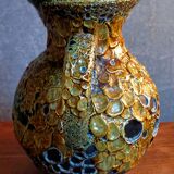 Vintage ceramic pitcher Fat Lava foams glaciers LE CYCLOPE, Annecy