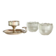 Vintage Silver Glass Candle Holder