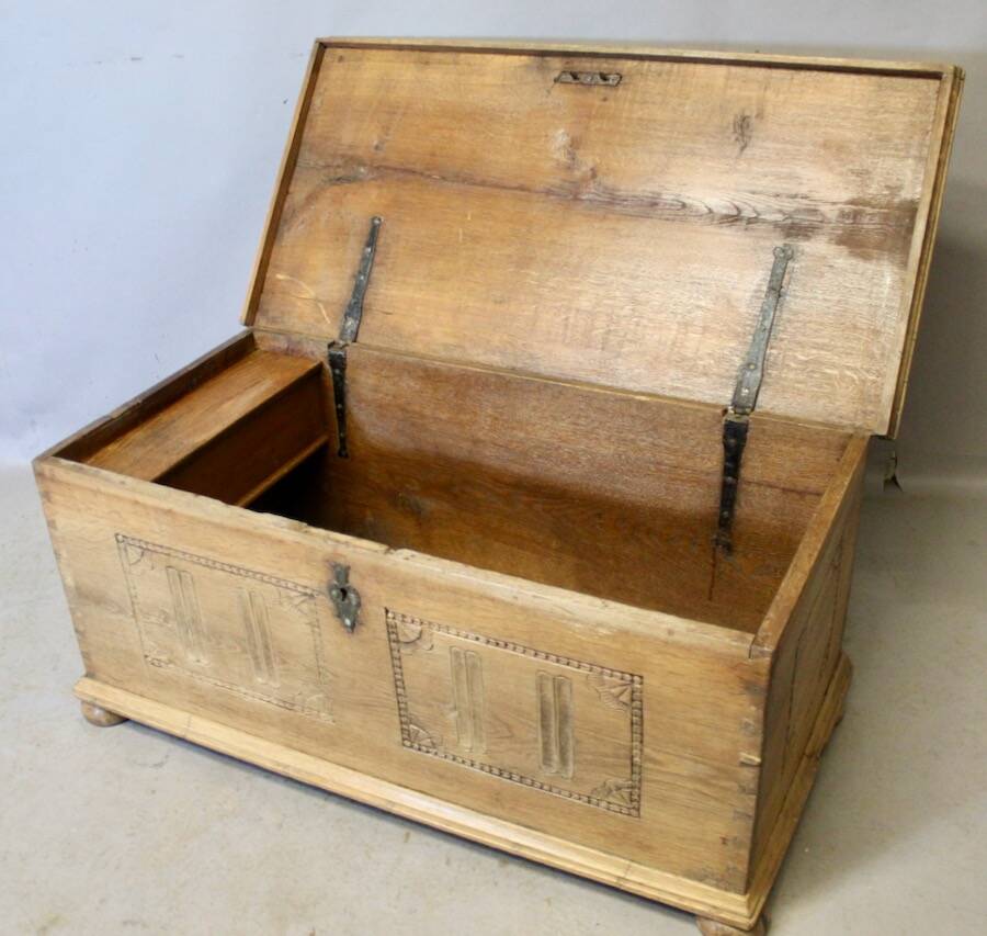 19th-century oak chest