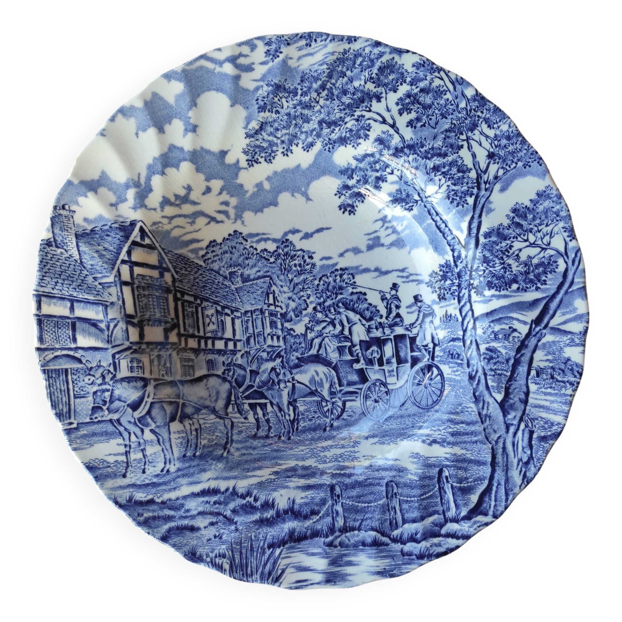 Lot de 14 assiettes creuses Myott Royal Mail