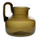 Amber blown glass carafe by Claude Morin, Dieulefit circa 1975
