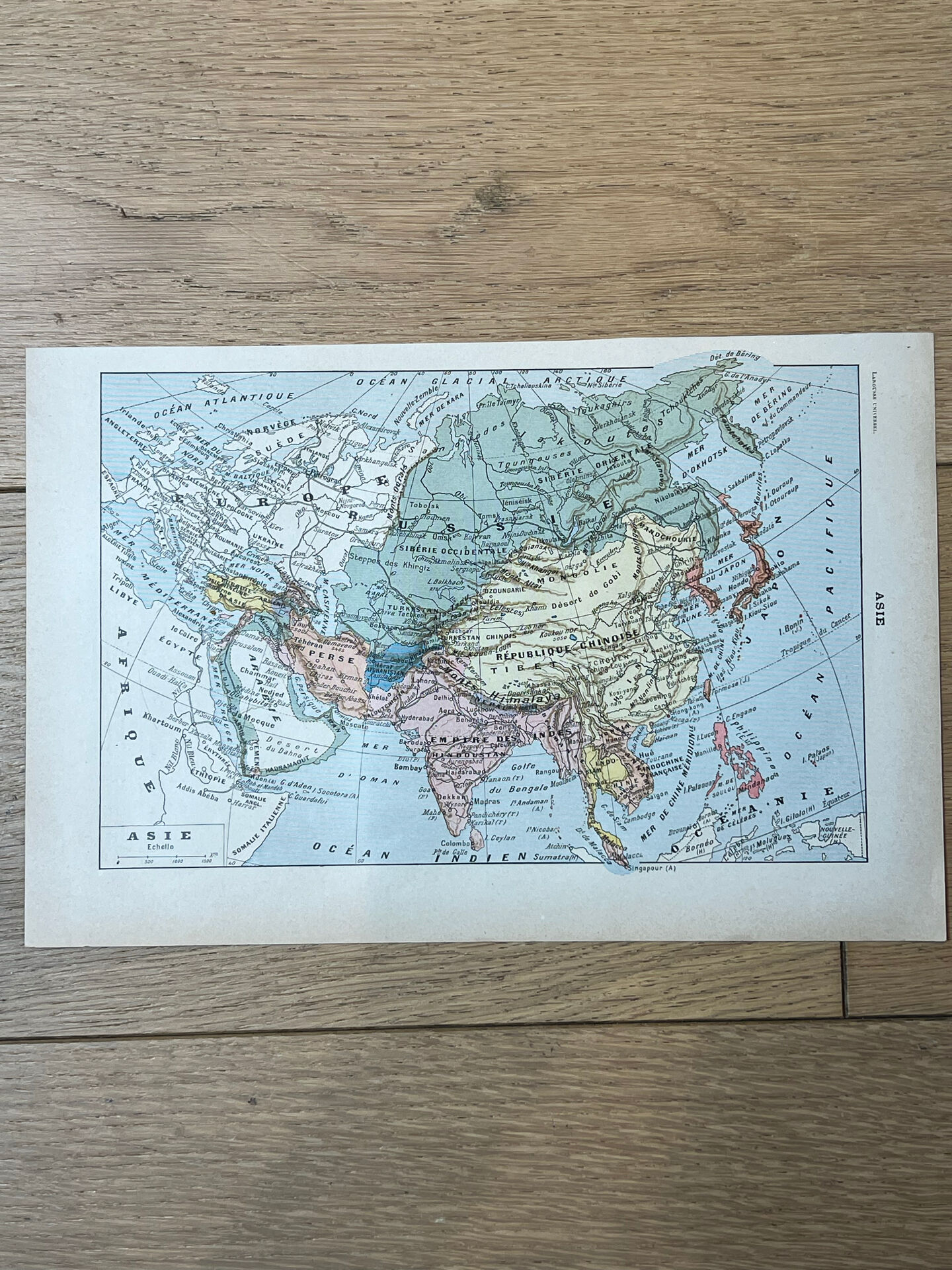 Map of Asia - 20x29cm