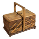 Travailleuse en bois rustique