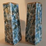 Pair of Limoges porcelain vases speckled decoration