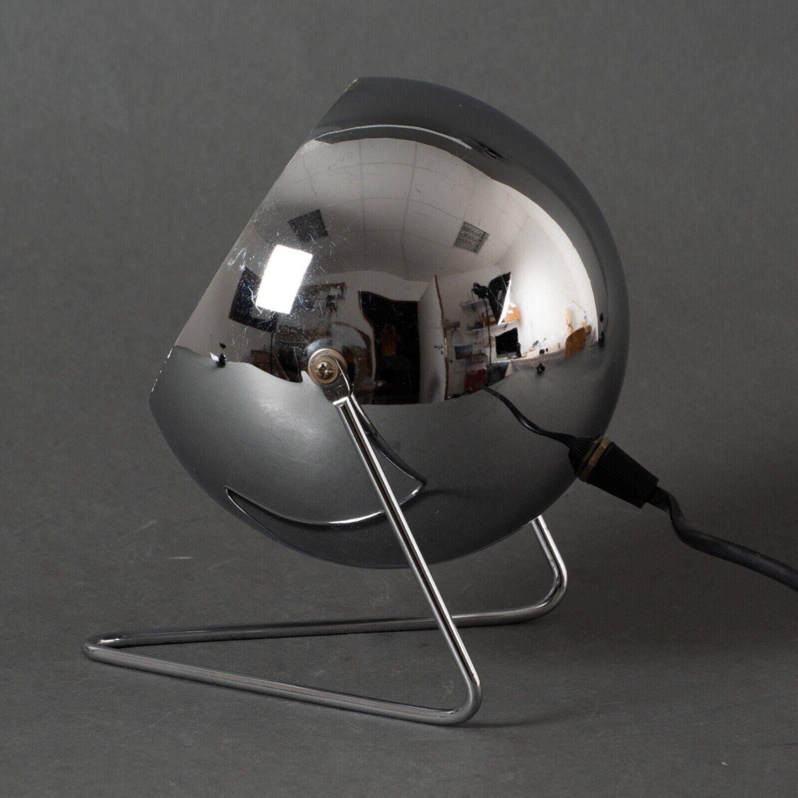 1970 lamp in chrome metal with tubular base