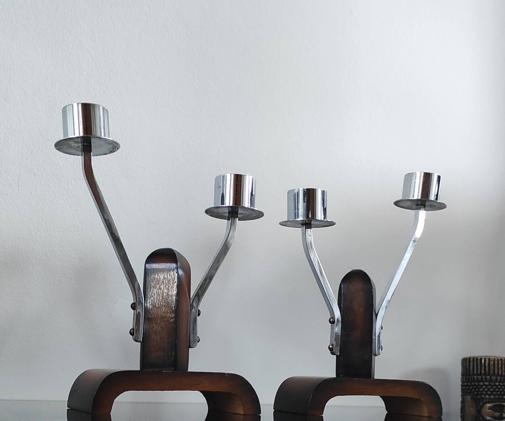 Pair of Art Deco candelabra