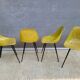 4 chaises Coccinelle René-Jean Caillette pour Steiner 1950