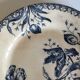 Set of 6 flat Tulips earthenware plates of Gien of the nineteenth century