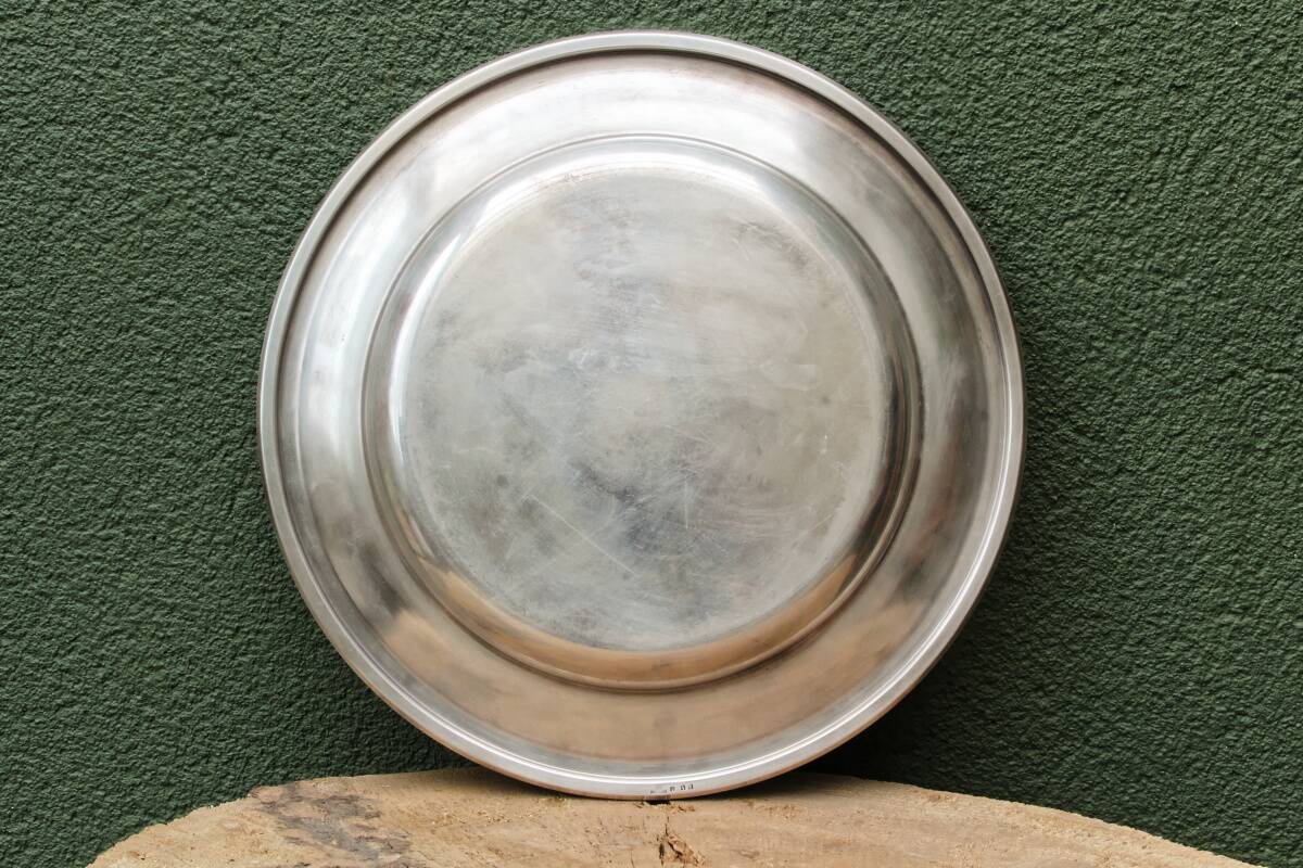 Circular plate Christofle in silver-plated metal