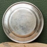 Circular plate Christofle in silver-plated metal