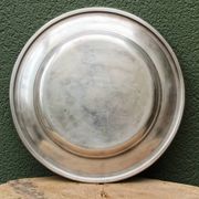 Circular plate Christofle in silver-plated metal
