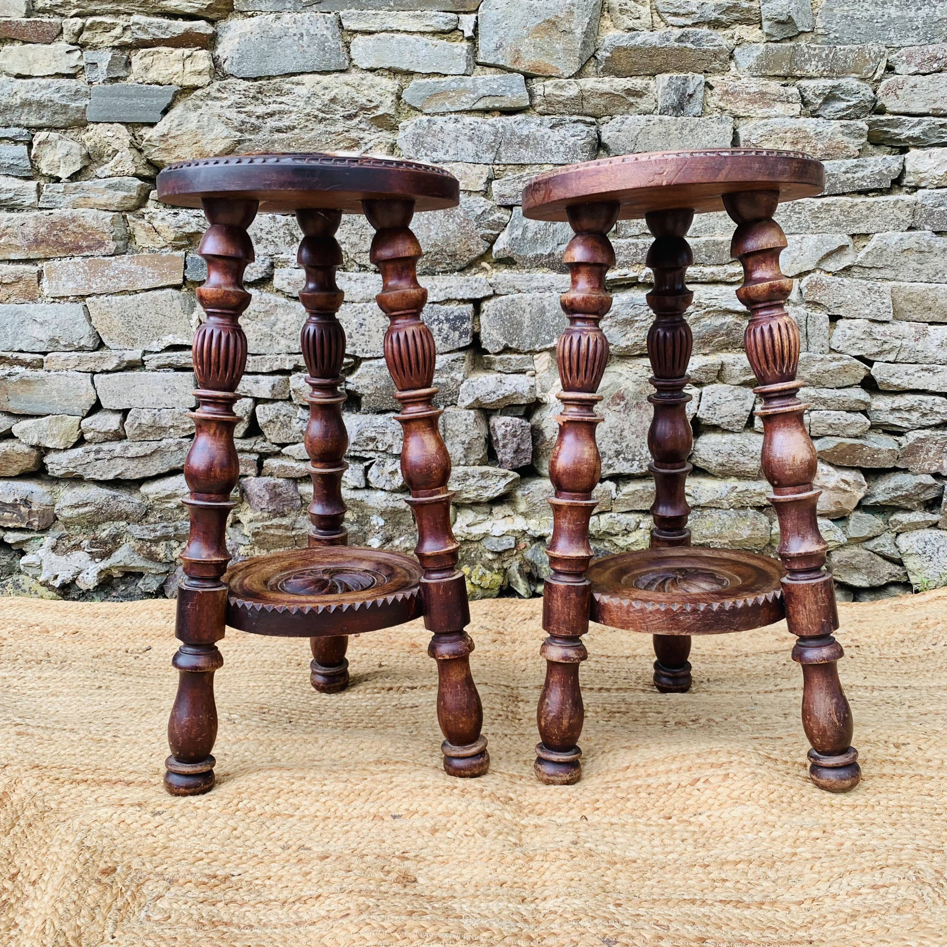 Pair of high stools