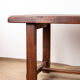 Large brutalist dining table in solid Elm, inspired by Olavi Hanninen, 1960.