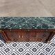 Flamed mahogany enfilade with sea green marble in Empire style.