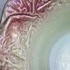 Large vintage salad bowl in the shape of a pink cabbage – barbotine earthenware – 1980s