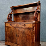 Vaisselier called Saint Hubert time Napoleon III in walnut bramble