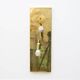 Pair of Amber Murano Glass and Brass Sconces