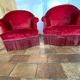 Pair of toad armchairs