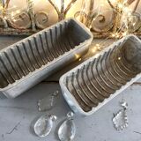 Pair of stainless steel planters