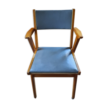 Paire de fauteuils bridge gris