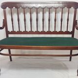 Curved wooden bench 1900