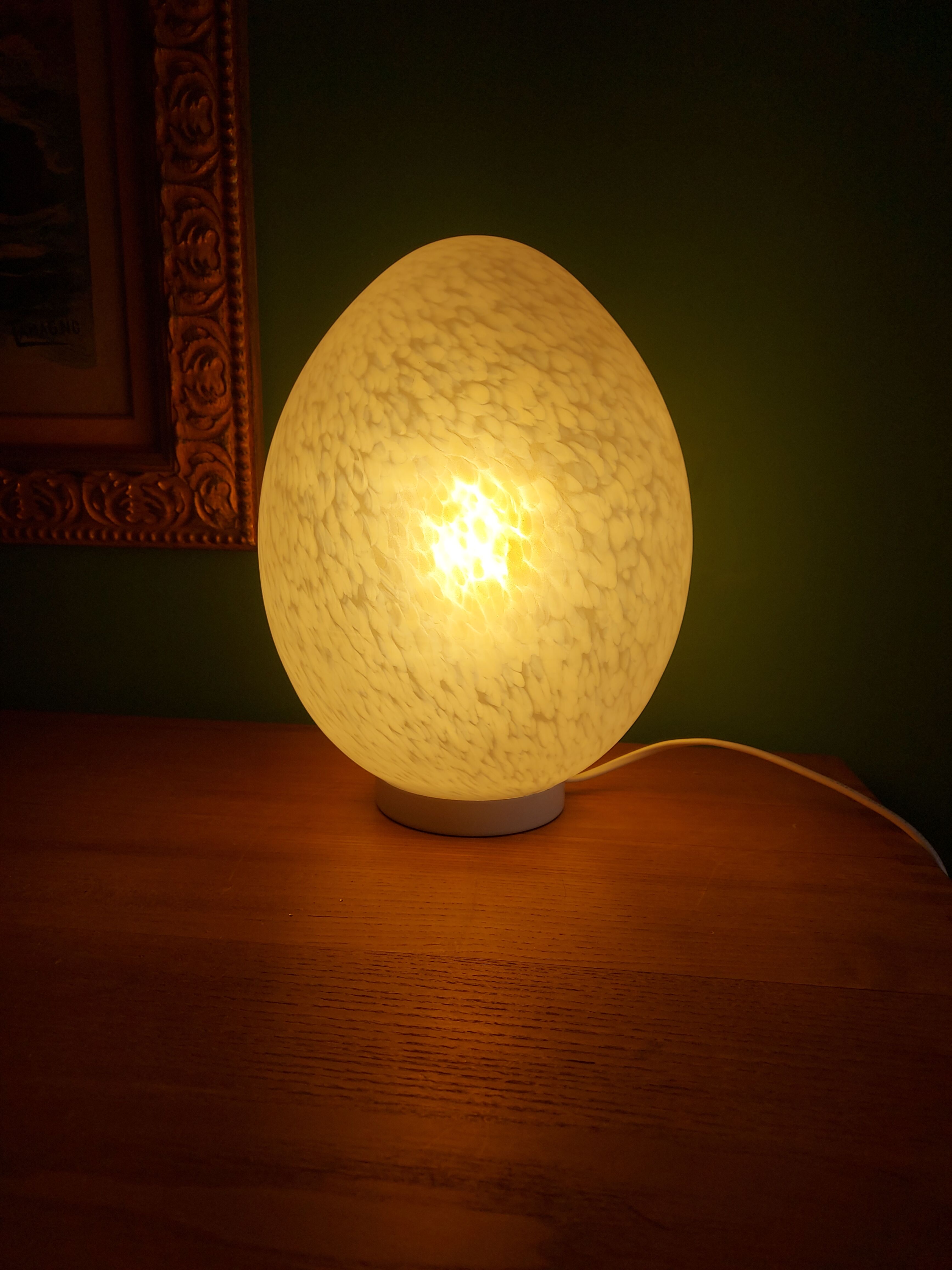 Lampe oeuf en verre