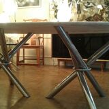 Table marble year 50 chrome foot