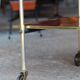 Vintage gold mini-bar trolley