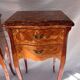 Pair of French Rosewood Nightstands, Marble Top Nighstands, Marquetry Bedsi