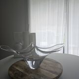 Engraved Lorraine crystal centerpiece